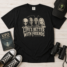 Load image into Gallery viewer, Life's Better With Friends Alien T-Shirt
