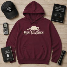 Load image into Gallery viewer, Must Be a Demon Raccoon Hoodie
