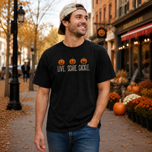 Load image into Gallery viewer, Live Scare Cackle Pumpkin T-Shirt
