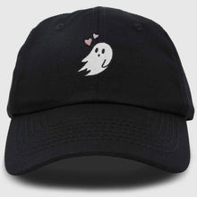Load image into Gallery viewer, Embroidered Heartly Ghost Hat
