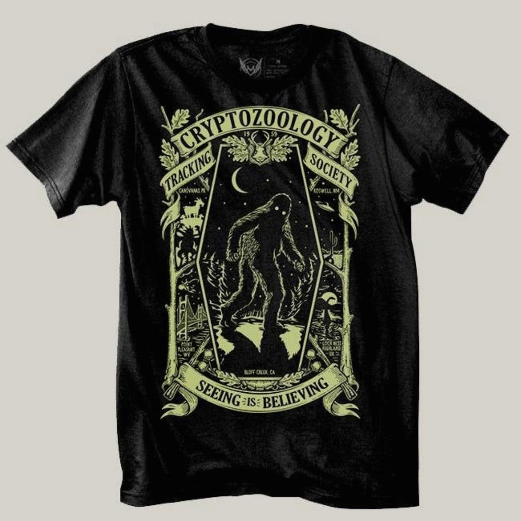 Glow in the Dark Cryptozoology Tracking Society Tee
