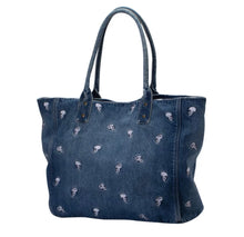 Load image into Gallery viewer, Large Denim Skull Tote Bag
