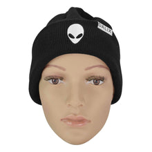 Load image into Gallery viewer, Black Embroidered Alien Beanie
