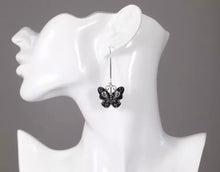 Load image into Gallery viewer, Moth and Skulls Hoop Earrings
