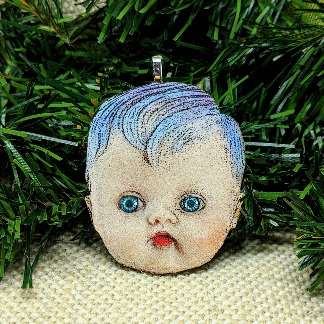 Creepy Doll Head Ornament