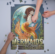 Load image into Gallery viewer, Mermaids Drink For Free Puzzle

