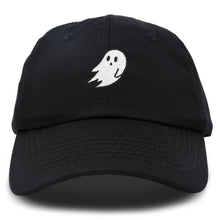Load image into Gallery viewer, Black Embroidered Ghost Hat

