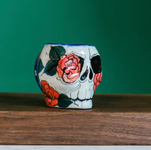 Load image into Gallery viewer, Rose Sugar Skull Mug
