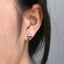 Load image into Gallery viewer, Sterling Sliver Skull Stud Earrings
