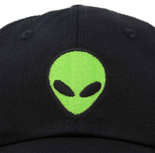 Load image into Gallery viewer, Green Embroidered Alien Hat
