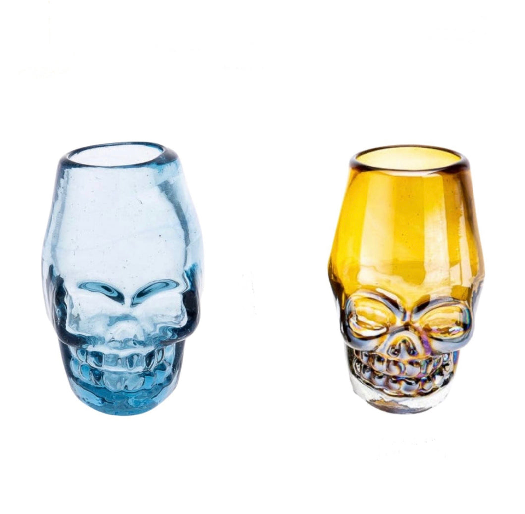 Large Skull Shot Glass Hand-Blown