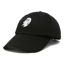 Load image into Gallery viewer, Black Embroidered Ghost Hat
