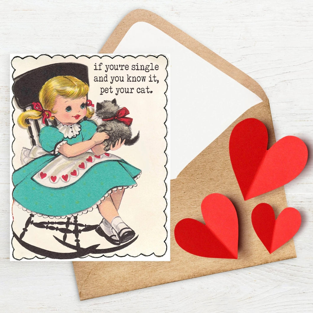 “If You’re Single And You Know It…” Valentine’s Day Notecard